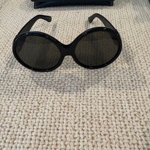 YSL Black Sunglasses Round